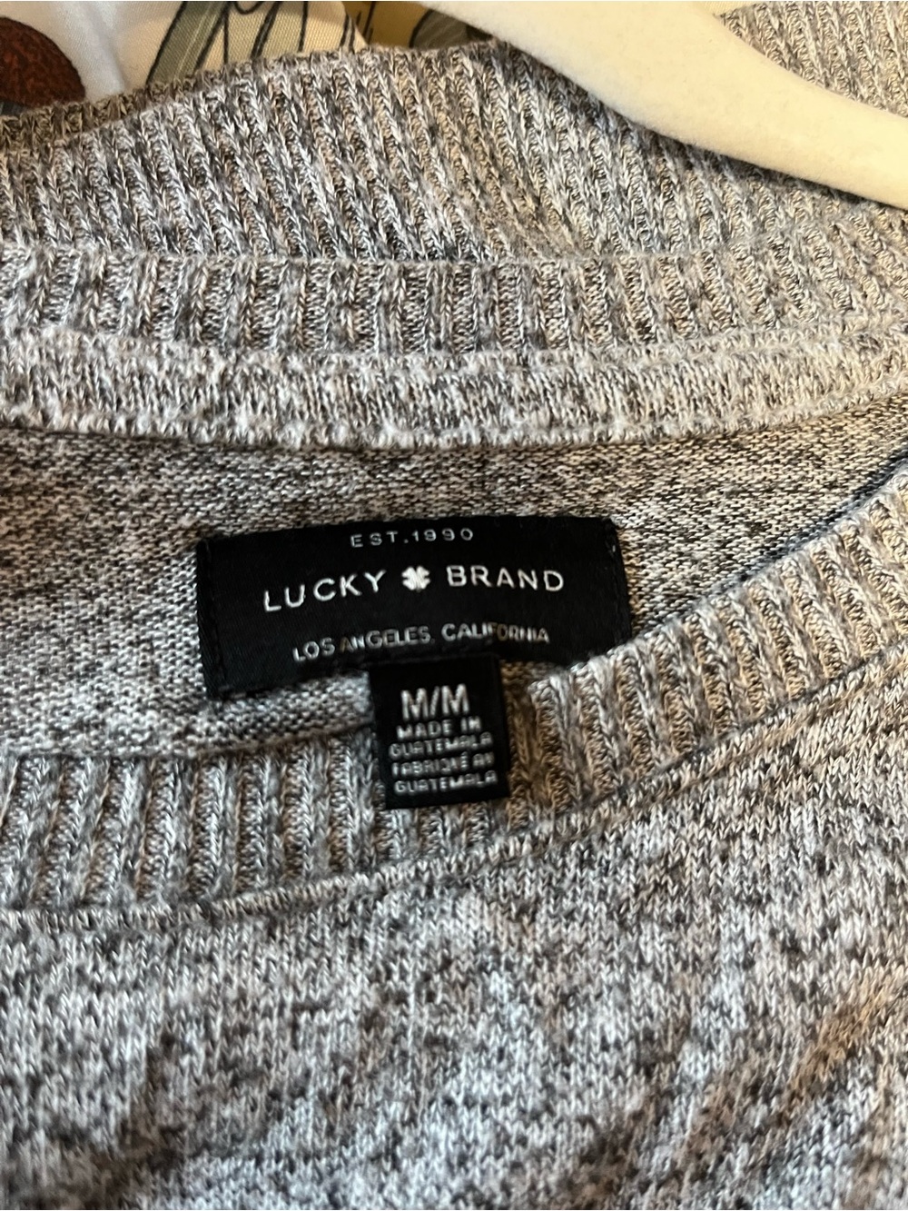 Lucky Brand Heather Gray Star-Print Crewneck Sweater - Picture 3 of 3
